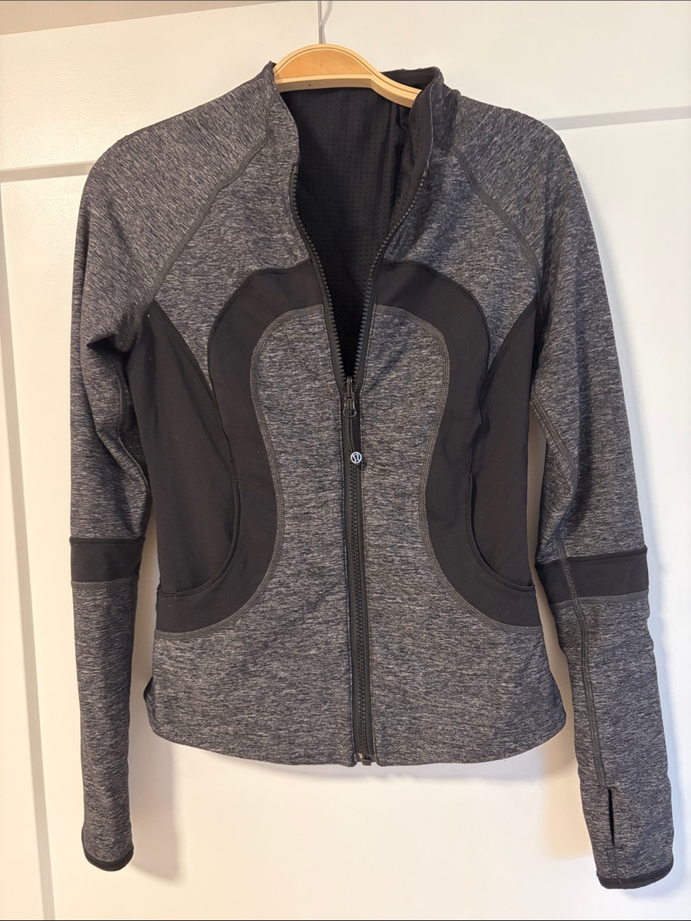 lululemon athletica Gray and Black Performance Zip Jacket